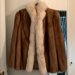 BROWN MINK AND WHITE COLLAR FOX Wrubel & Kozin